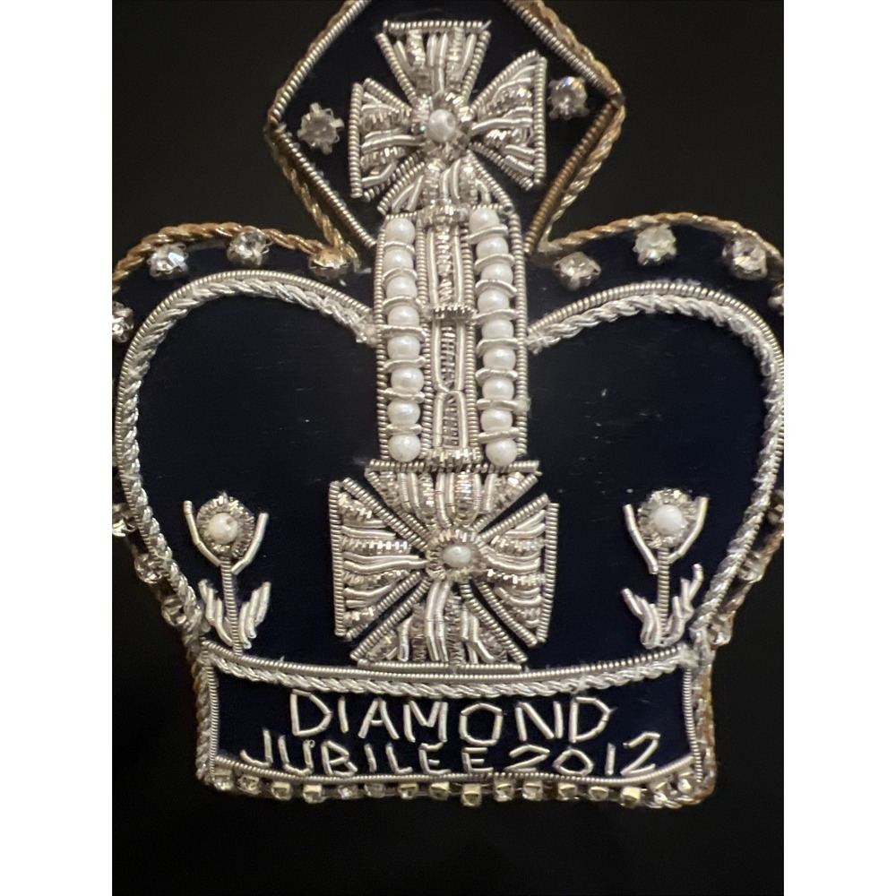 British Royal Diamond Jubilee 2012 Christmas Ornaments Lot Of 3 Royal Cypher
